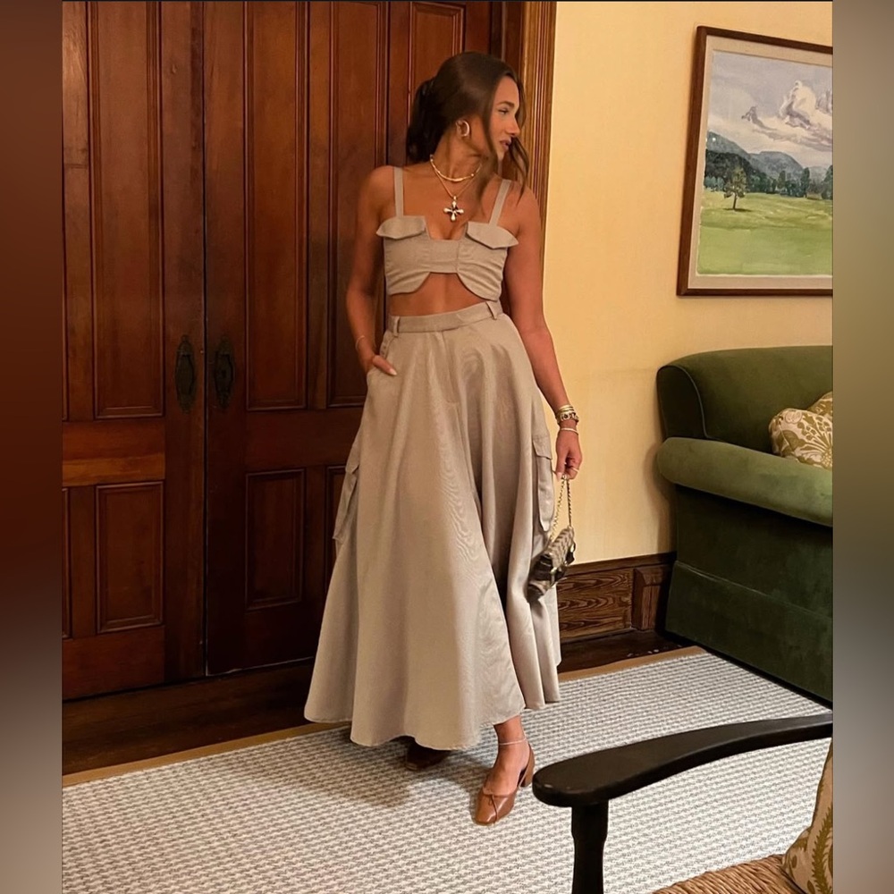Zena Presley Pocket Crop + Midi Skirt